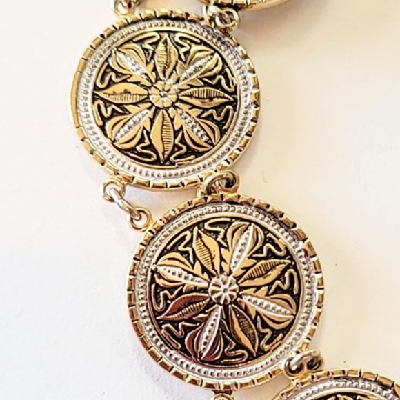 DAMASCENE COIN LINK ENAMEL BRACELET - Picture 8 of 8